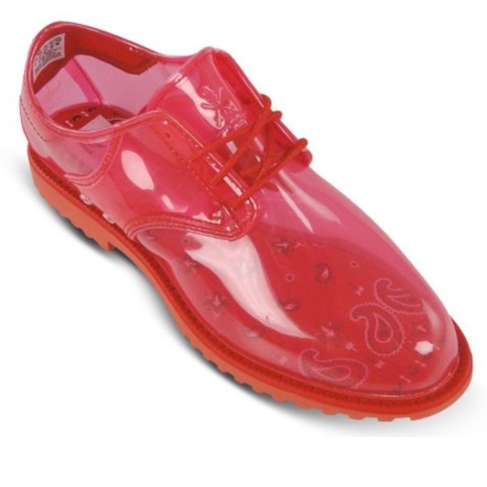 Rare OPENING CEREMONY X ADIDAS Designer Collab Red Rubber Dress Shoe Sz 8